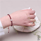 Garnet Jade Emerald Beads Elastic Bracelet Necklace Luck Amulet