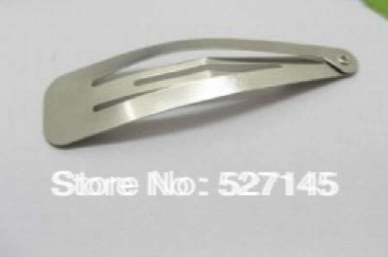 200Pcs Metal Hair Clips Base Barrette Finding 55mm Long