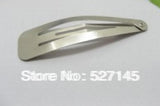 200Pcs Metal Hair Clips Base Barrette Finding 55mm Long
