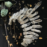 Hollow Moon Crystal Crown Headband Wicca Bridal Party Accessory
