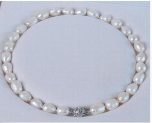 Natural 11-12mm Baroque Cultured Pearl Necklace