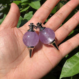 1 Pc High Amethyst Pendulum Pendant Crystal Reiki Healing Stone