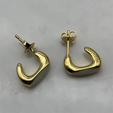 Spain 925 Silver Pin Pillar Jade Earrings Jewelry