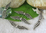 60pcs Large Angel Wings Pewter Beads Charm