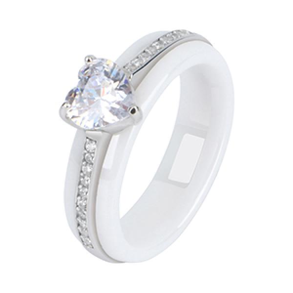 Heart Shaped Wedding Rings Zircon Engagement Jewelry