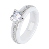 Heart Shaped Wedding Rings Zircon Engagement Jewelry