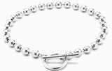 European American 925 Silver Bead Necklace Holiday Jewelry