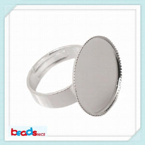 Adjustable Brass Ring Settings 18mm Base DIY Jewelry Findings