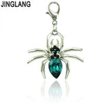12pc/Lot Animal Lobster Clasp Charms Dangle Plastic Crystal Spider DIY Charms