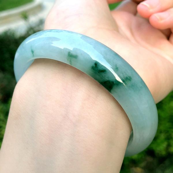 Zheru Jewelry Natural Burmese Jade Flower Bracelet Princess Jewelry