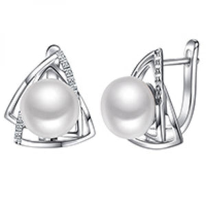925 Sterling Silver Earrings Natural Freshwater Pearls Fine Jewelry for Women