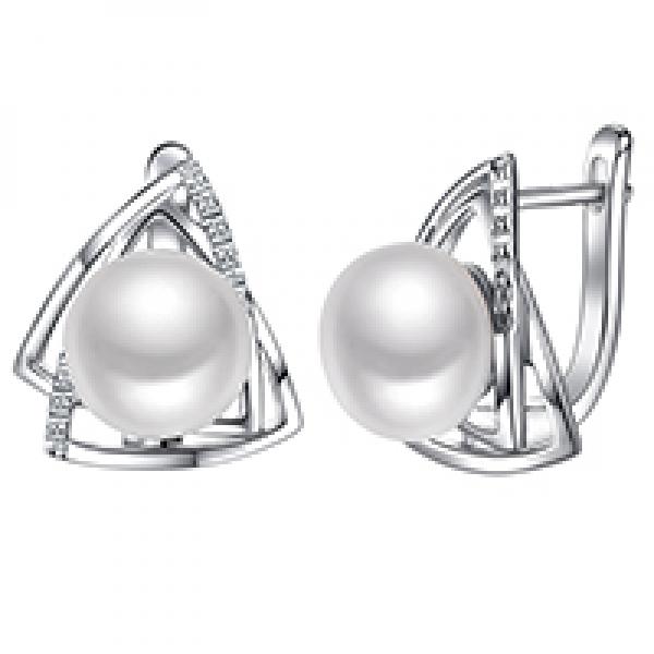 925 Sterling Silver Earrings Natural Freshwater Pearls Fine Jewelry for Women