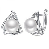 925 Sterling Silver Earrings Natural Freshwater Pearls Fine Jewelry for Women