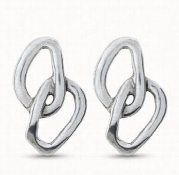 Spanish 925 Silver Stud Earrings Irregular Beads Jewelry