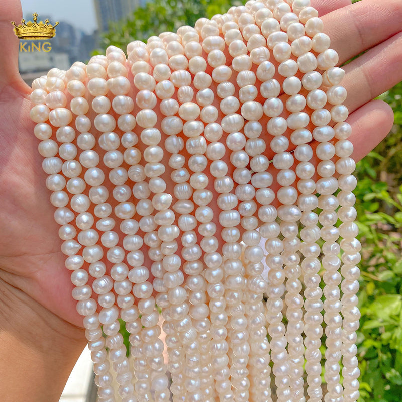 Round Potato Pearl Beads, Genuine Pearl Beads