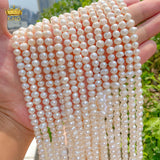 Round Potato Pearl Beads, Genuine Pearl Beads