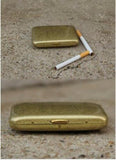Handcrafted Brass Cut Work Cigarette Case Holder Box