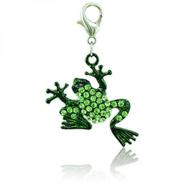 Frog Charms Dangle Rhinestone DIY Pendants Jewelry Accessories