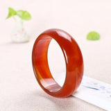 Red Agate Chalcedony Bangle 54-64mm Princess Jewelry Gift