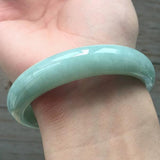 Natural Myanmar Jadeite 54-64mm Light Green Bracelet Princess Jewelry