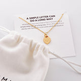 Arabic Letter Bracelet Heart Pendant Stainless Steel Women Bracelet