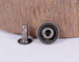 50x Punk Metal Skull Leather Rivets Stud Set for Belt Bag Shoe Clothing