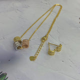 Copper Zircon Jewelry Set Dubai Wedding Women Jewelry