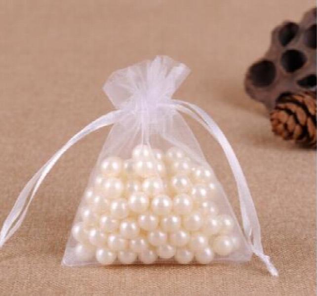100pcs Organza Sheer Gauze Jewelry Bags Drawstring Wedding Christmas Gift Bag