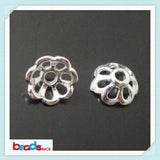 925 Silver Flower End Bead Caps DIY Jewelry Making Supplies for Bracelet