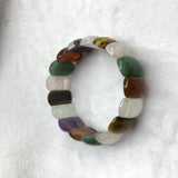 Mixed Stone Bracelet: Amethyst, Green Aventurine, Red Agate, Tiger Eye