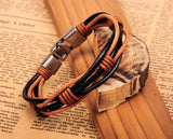 Vintage Leather Hemp Friendship Surfer Bracelet Men