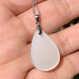 Moonstone Water Drop Pendant 925 Sterling Silver Reiki Healing Stone Jewelry