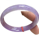Zheru Jewelry Natural Burmese Jadeite Light Purple Bracelet