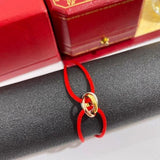 Titanium Steel Three-color Three-Ring Red Rope Lucky Jewelry