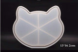 Heart-shaped Cat Head Silicone Mould for Resin Crafts