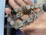 Natural Rutilated Quartz Smooth Beads for Jewelry Making