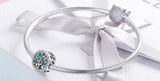 Life Tree Green CZ Silver Dangle Charm Bead Fits Bracelet 925 Silver