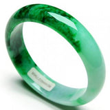 Zheru Jewelry Natural Burmese Emerald Green 54-62mm Two-tone Bracelet