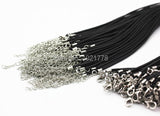 2mm Wax Leather Cord Necklace Rope Chain Lobster Clasp DIY Jewelry Accessories