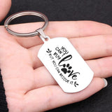Dog Lover Keychain - Rescue Engraved Stainless Steel Car Key Holder