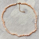 Baroque Freshwater Pearl Choker Necklace 5mm Irregular Nuggets Short Collar