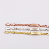 Child ID Bracelet with Birthstone, Little Girl Gift