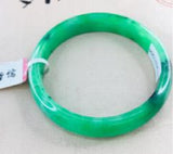Zheru Jewelry Natural Jadeite Bracelet Green Double 54-62mm Princess Jade