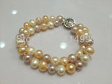 Freshwater Pearl Bracelet 7-8MM Double Strings
