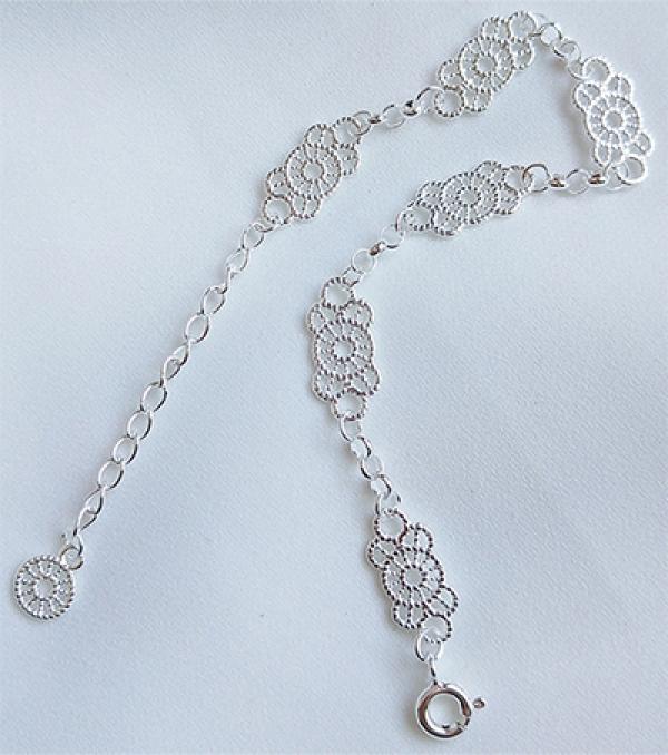 925 Sterling Silver Sweet Lace Bracelets Women Jewelry