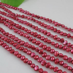 Pink Baroque AA 4-5MM Freshwater Pearl Full Strand DIY Necklace Bracelet Earring