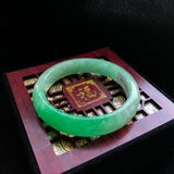 Zheru Jewelry Natural Myanmar Jade Green Princess Bracelet 54mm-62mm