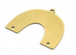 Raw Brass U Shaped Charms Earrings Findings Diy Jewelry Pendants