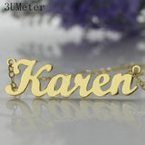 925 Silver Personalized Name Necklace Couple Letter Pendant Necklace