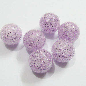 100pcs 20mm Crack & Glitter Round Beads Chunky Jewelry